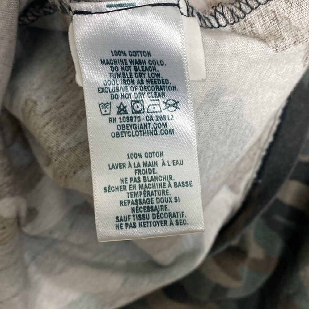 OBEY Men’s Camo Long Sleeves T Shirt Size L in very condition. - Picture 5 of 5